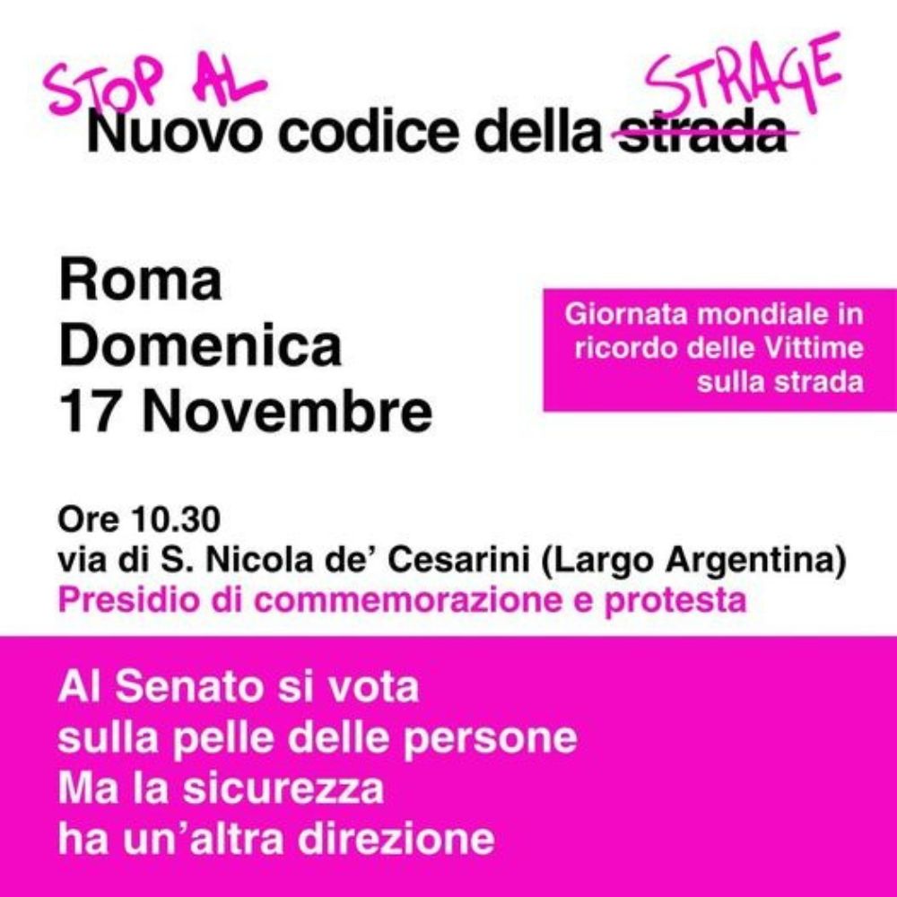 Stop al nuovo codice della strage